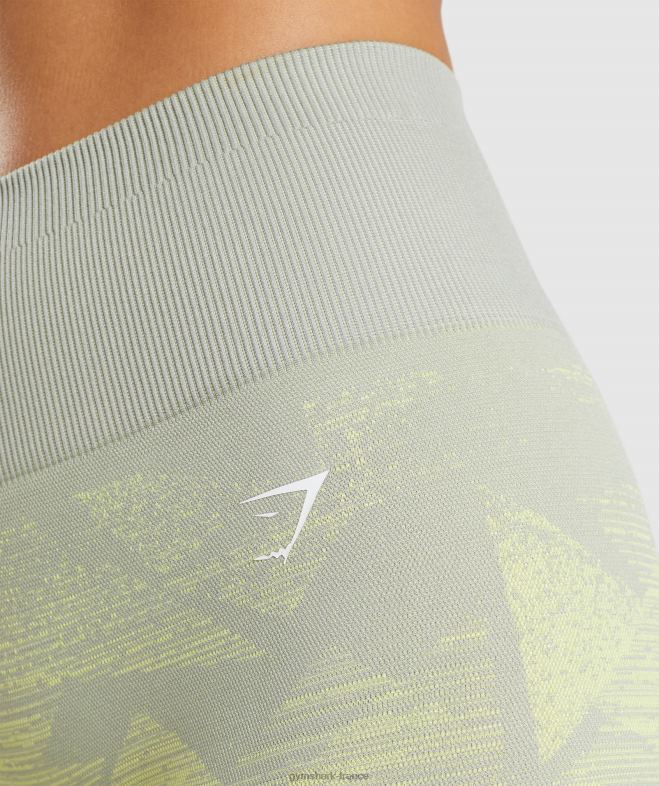 Gymshark adapter un short sans couture ombré triangle | imprimé gris taupe femmes 6HF2887